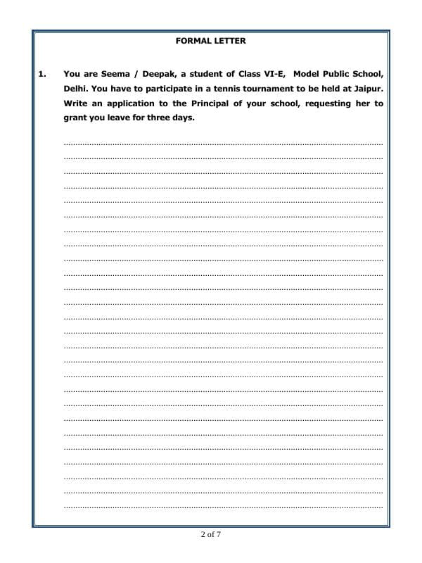 A2ZWorksheets:English-Writing-Formal Letter