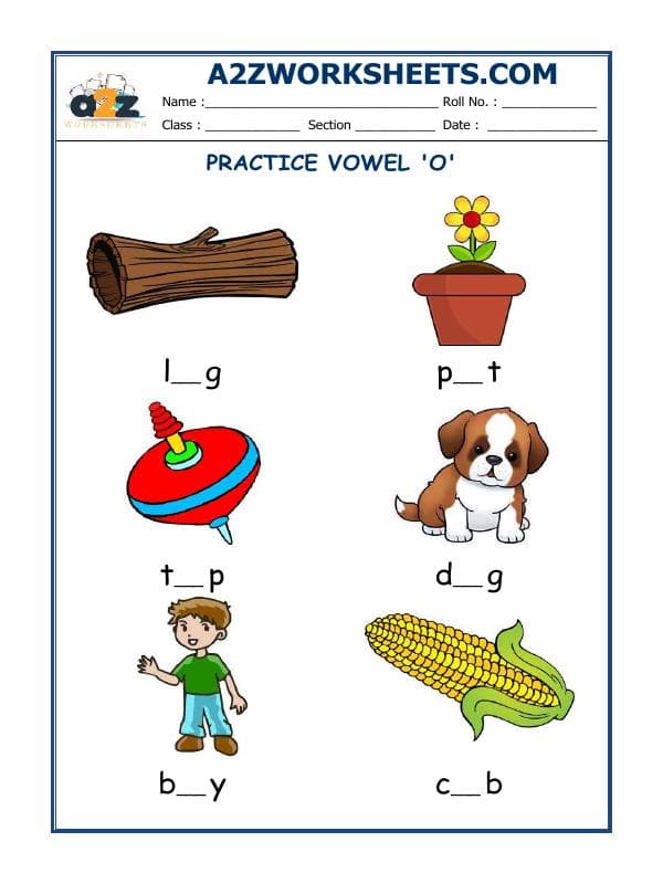A2ZWorksheets:English-Grammar-Vowel O