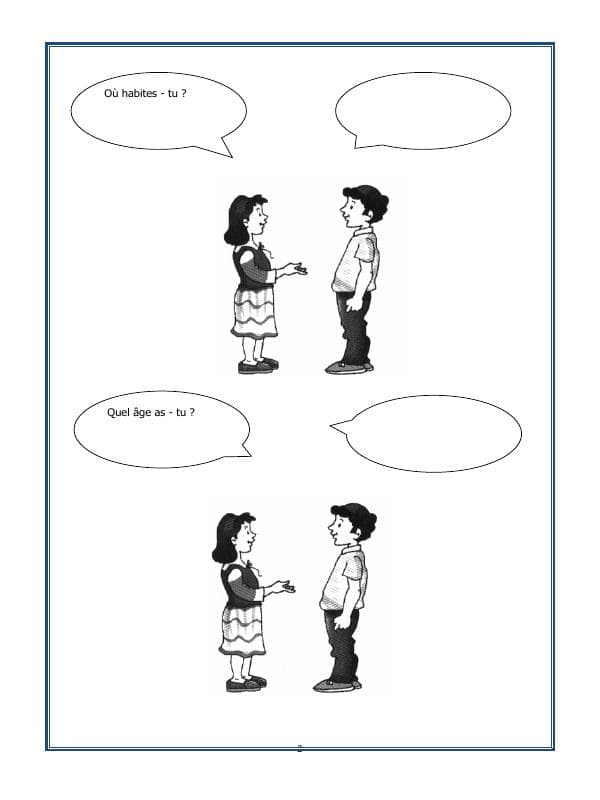 A2ZWorksheets:Language-French-French Worksheet-Les Salutations