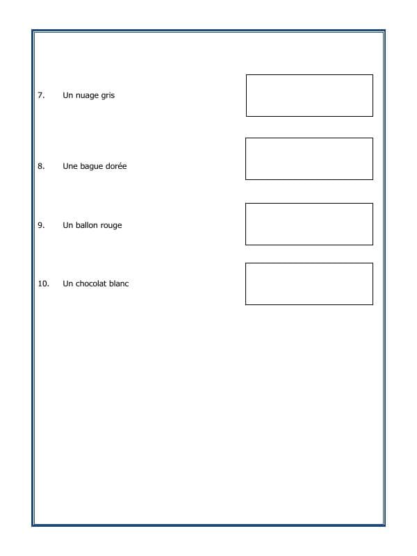A2ZWorksheets:Language-French-French Worksheet - Les Couleurs