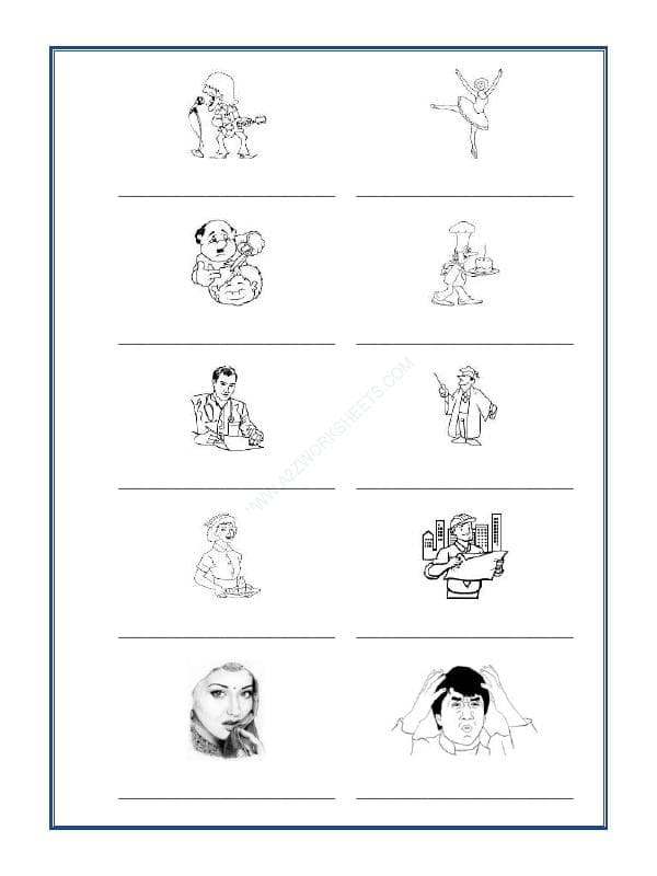 A2ZWorksheets:Language-French-French Worksheet - Le Verbe 'Avoir', Les Professions