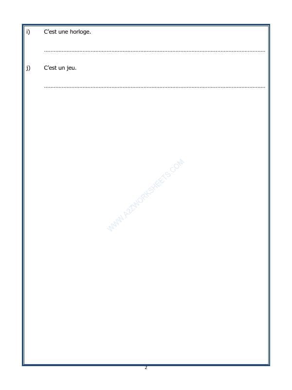 A2ZWorksheets:Language-French-French Worksheet - Pluriel Des Noms Et Des Phrases