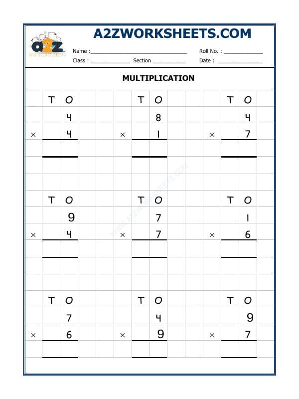A2ZWorksheets:Maths-Multiplication-Multiplication Worksheet-01