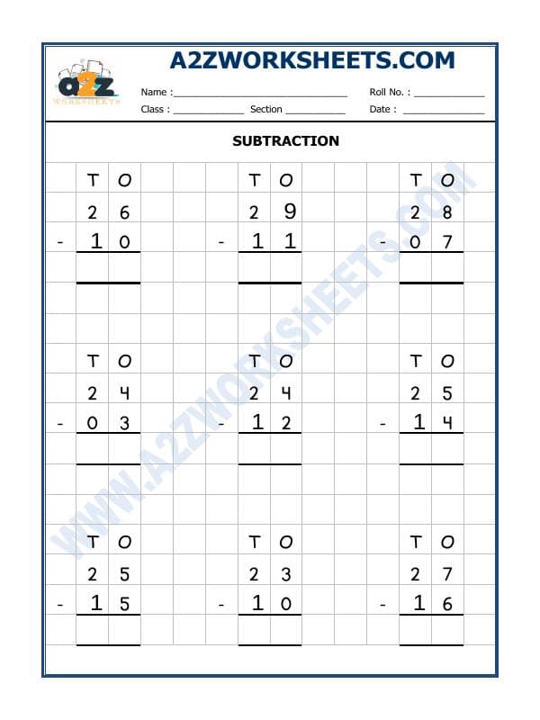 Subtraction Worksheet - 04