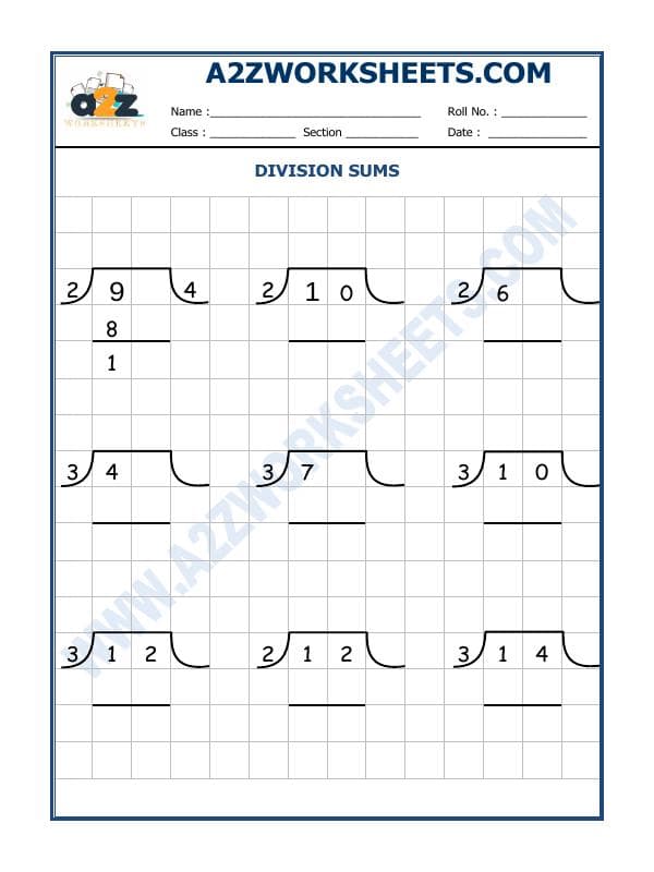 A2ZWorksheets:Maths-Division-Math Division Worksheet-02