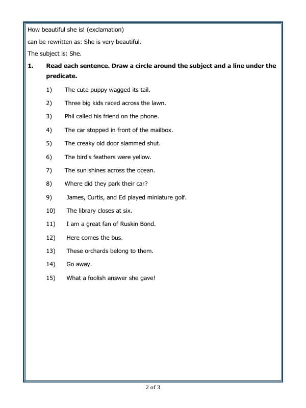 A2ZWorksheets:English-Grammar-Sentences