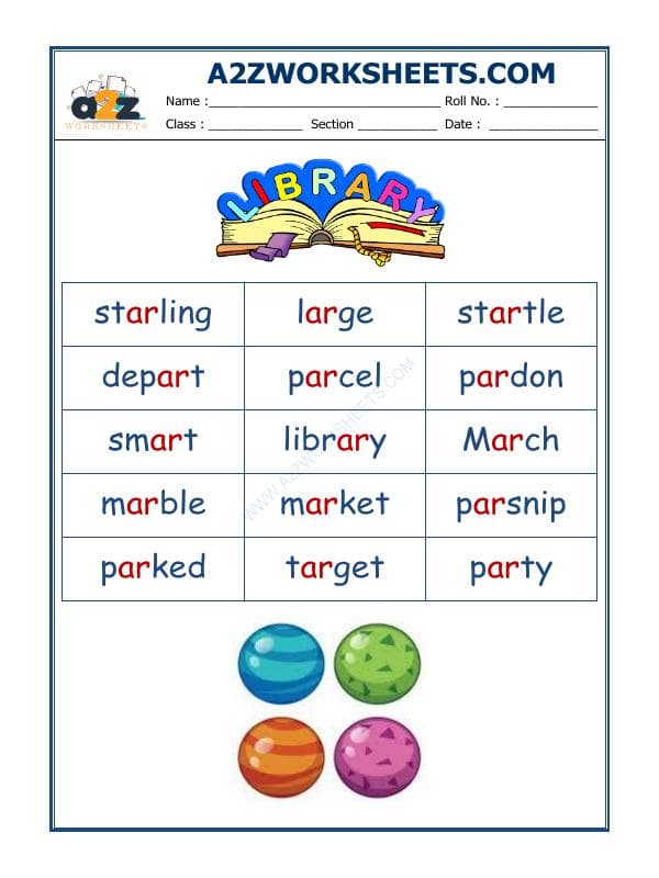 A2ZWorksheets:English-Reading-English Phonics Sounds - 'Ar' Sound Words-04