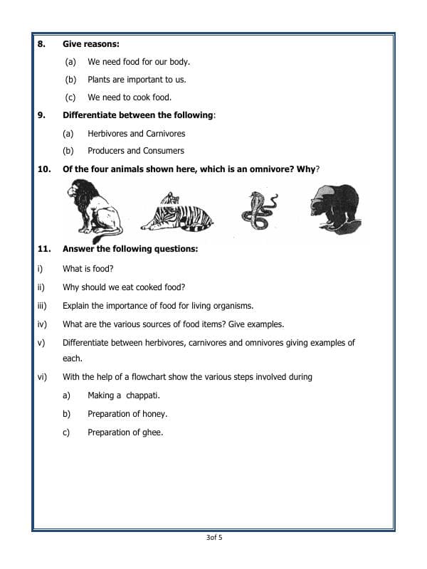 A2ZWorksheets:Science-Basic Necessities-Food -  Where Does It Come From