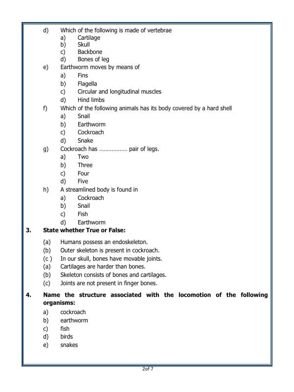 A2ZWorksheets:Science-Humans-Body Movements