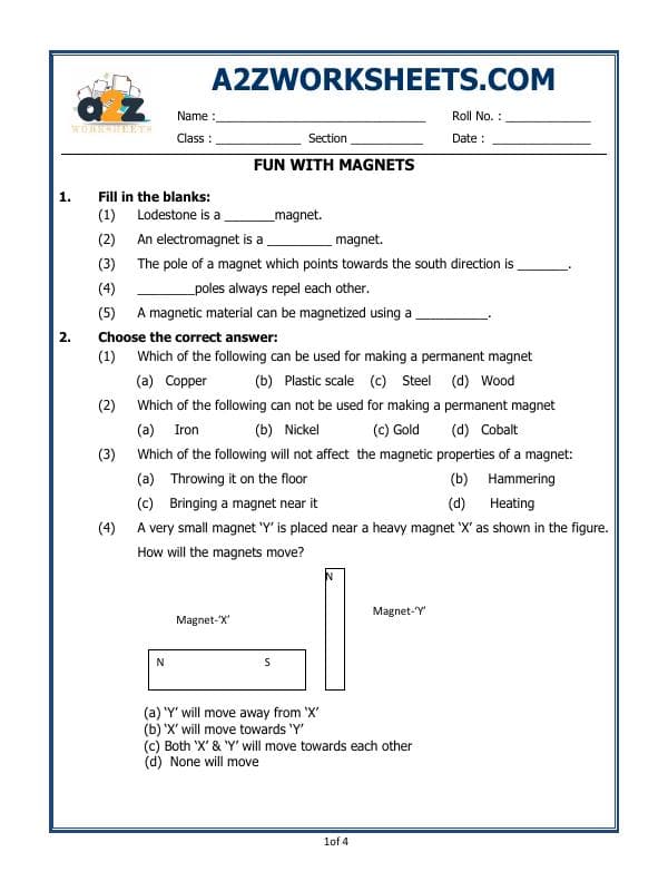 A2ZWorksheets:Science-Fun with Science-Fun With Magnets