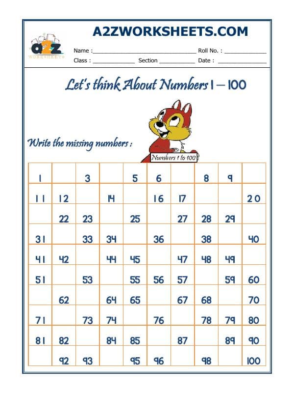 Missing Number Worksheet-05