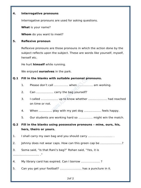 A2ZWorksheets:English-Grammar-Pronouns