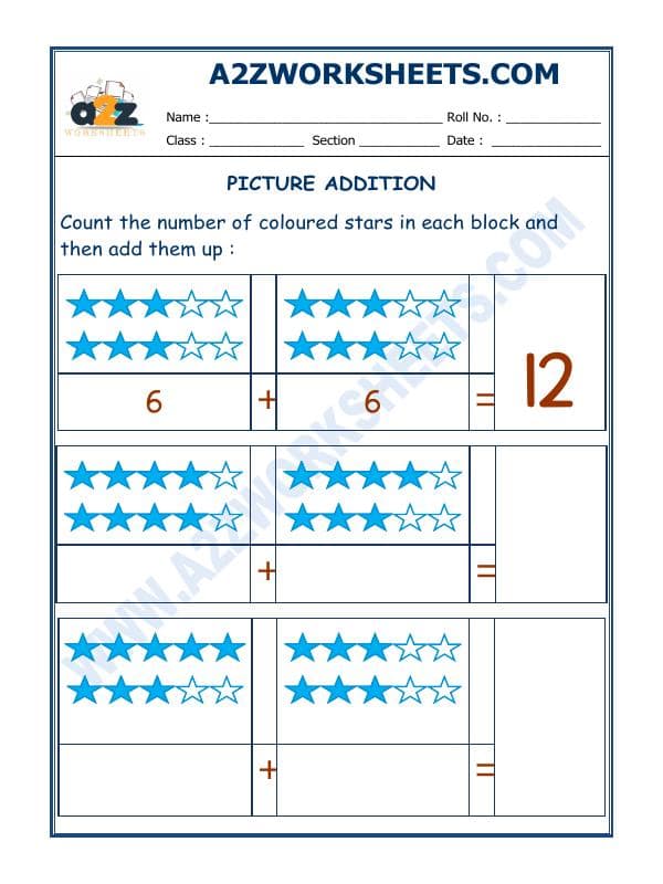 A2ZWorksheets:Maths-Addition-Picture Addition-01