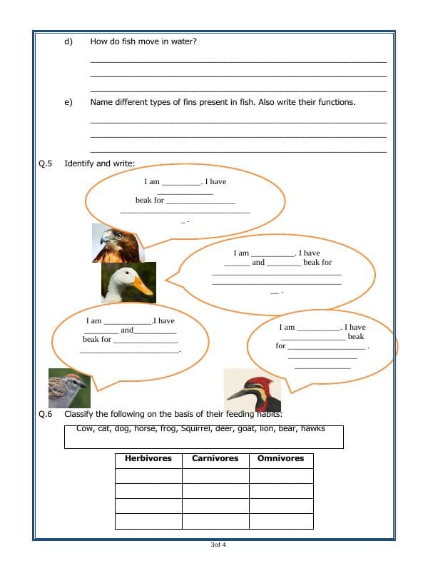 A2ZWorksheets:Science-Animals-Animal Life