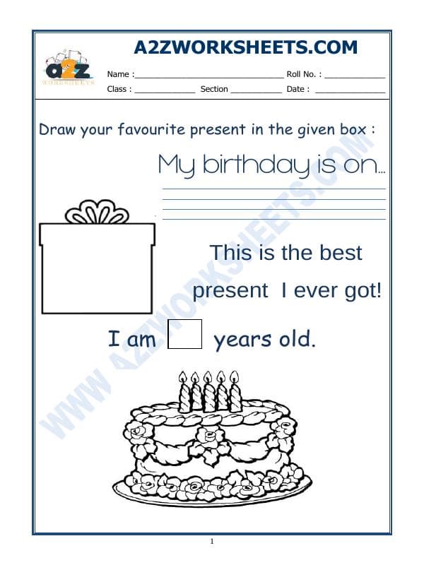 A2ZWorksheets:General Awareness-Get to Know me-My Birthday