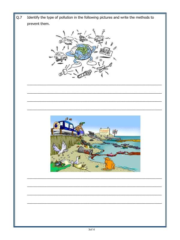 A2ZWorksheets:Science-Environment And Our Surroundings-Pollution And Conserevation Of Our Environment