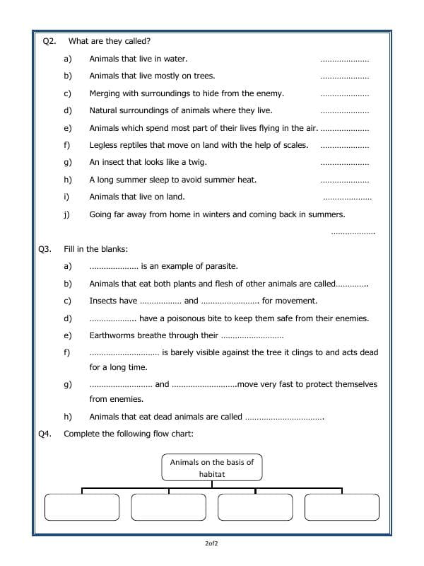 A2ZWorksheets:Science-Animals-Adaptations In Animals