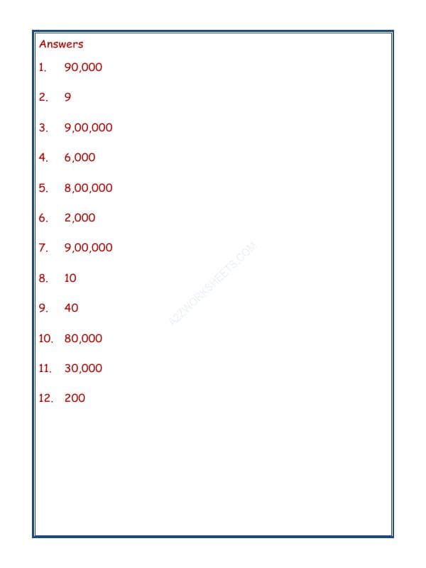 A2ZWorksheets:Maths-Place Value-Maths Worksheet - Place Value-01
