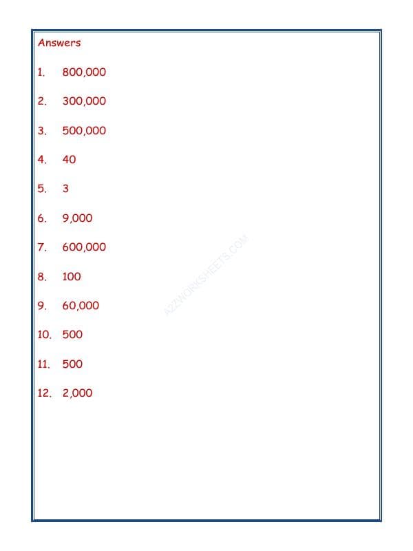 A2ZWorksheets:Maths-Place Value-Place Value-05