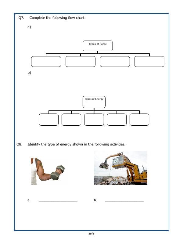 A2ZWorksheets:Science-Motion and Measurement of Distances-Force, Work And Energy