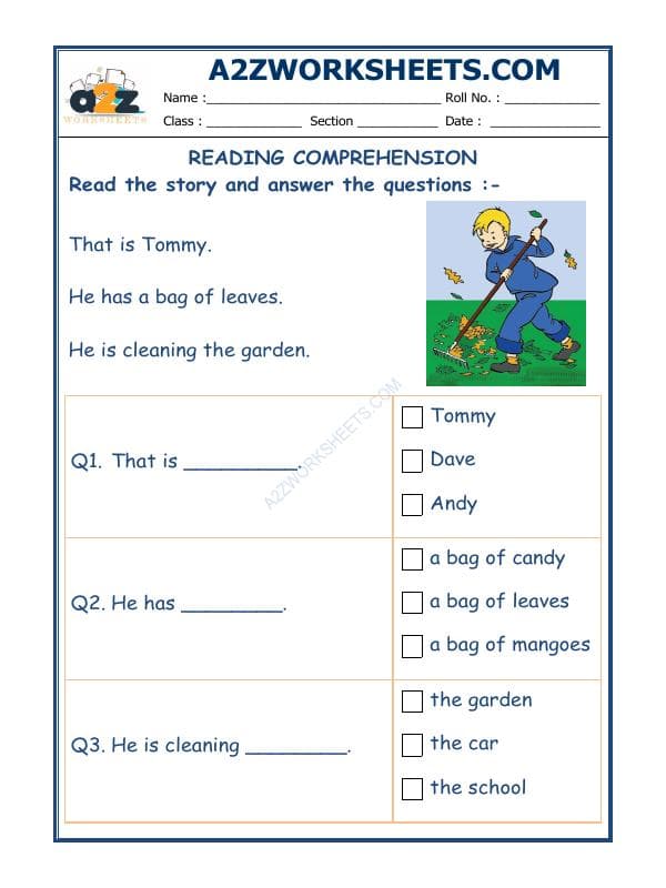 A2ZWorksheets:English-Reading-Comprehension Passage-12