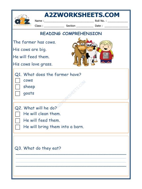 A2ZWorksheets:English-Reading-Comprehension Passage-14