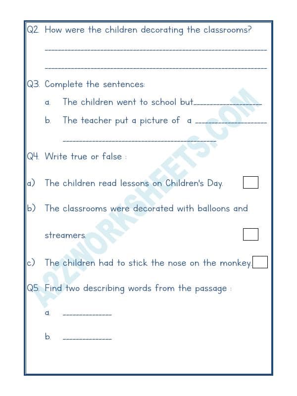 A2ZWorksheets:English-Reading-Comprehension Passage-18