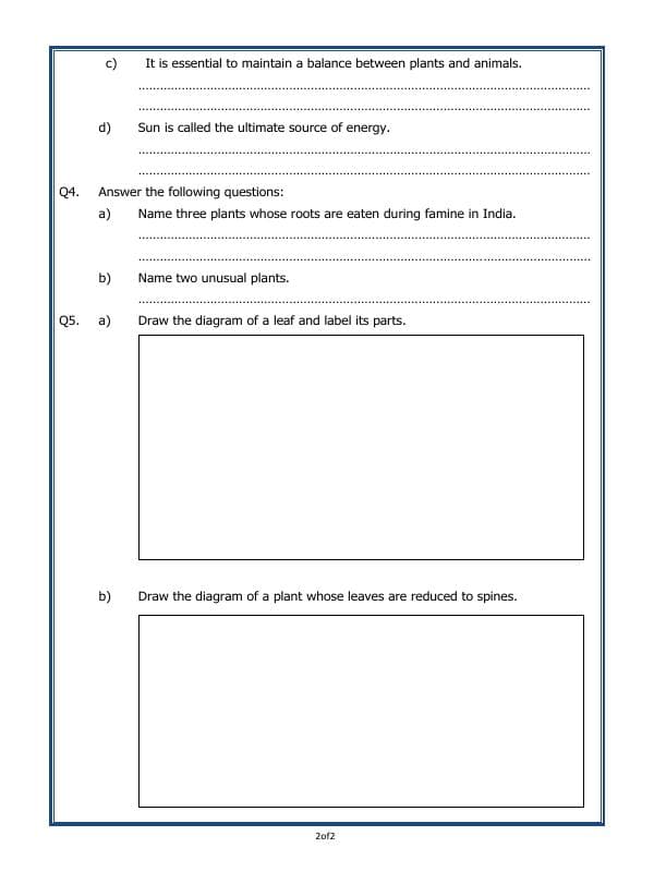 A2ZWorksheets:Science-Plants and Living Organisms-Plants - Our Green Friends