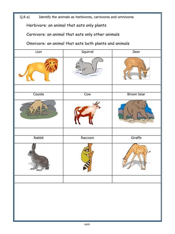 A2ZWorksheets:Science-Plants and Living Organisms-Plants - Our Green Friends