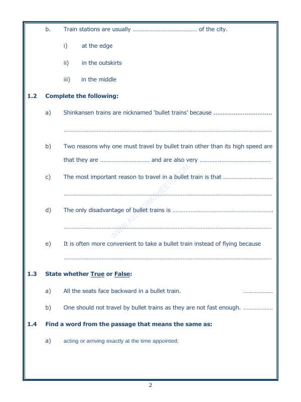 A2ZWorksheets:English-Reading-Comprehension Passage-11