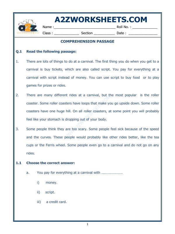 Comprehension Passage-12