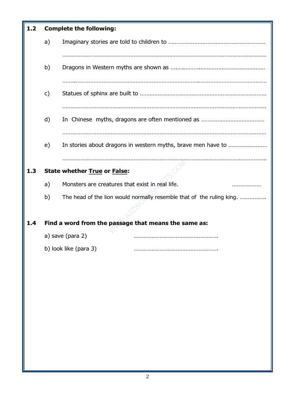 A2ZWorksheets:English-Reading-Comprehension Passage-13