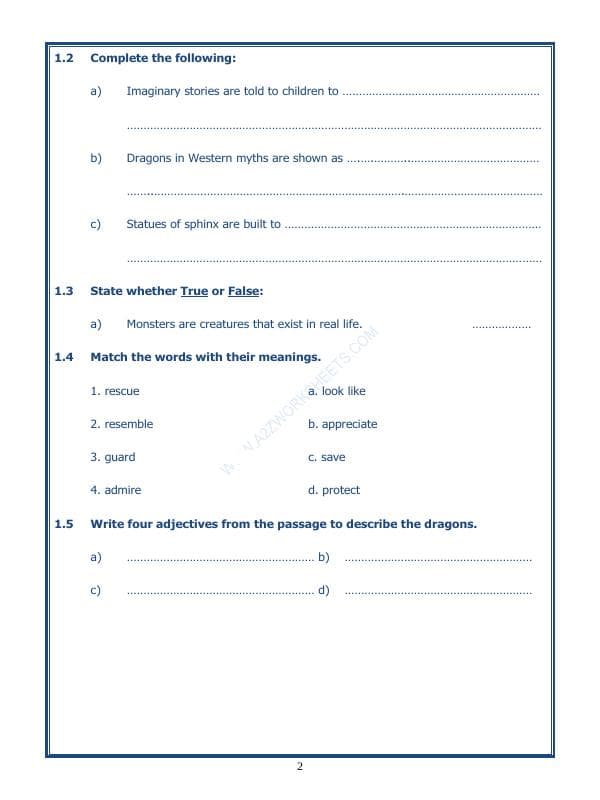 A2ZWorksheets:English-Reading-Comprehension Passage-16