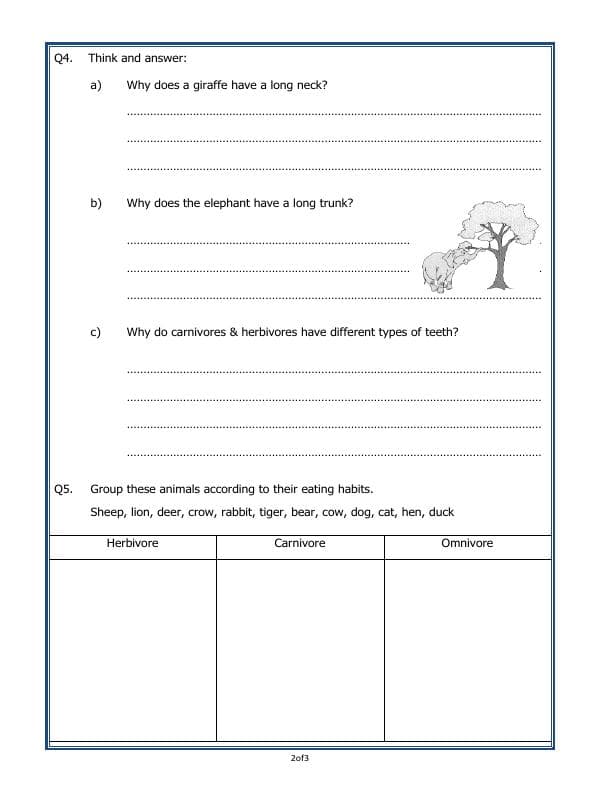 A2ZWorksheets:Science-Animals-Eating Habits Of Animals