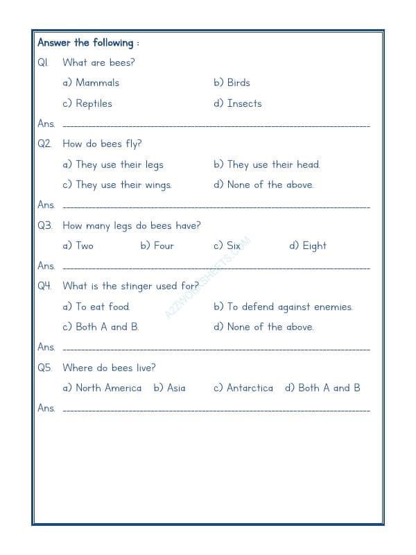 A2ZWorksheets:English-Reading-English Comprehension Passage-20
