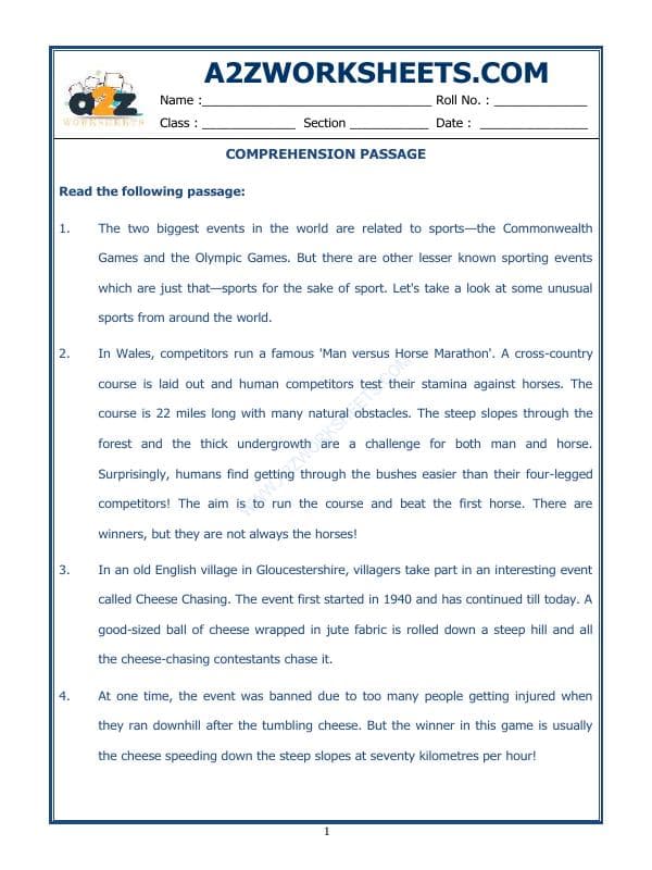 Comprehension Passage-30