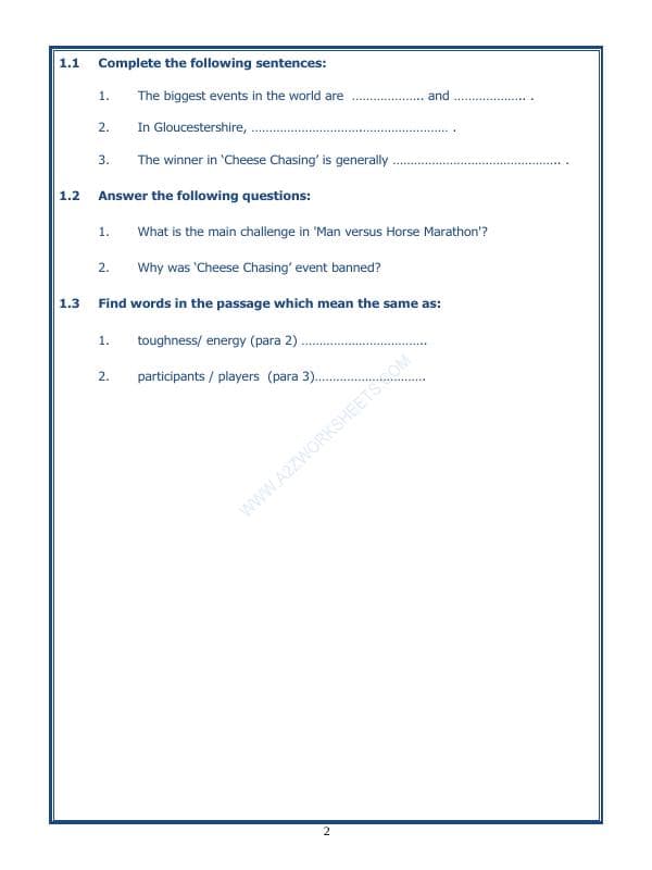 A2ZWorksheets:English-Reading-Comprehension Passage-30