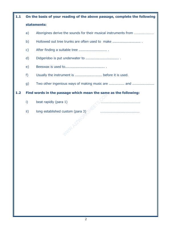 A2ZWorksheets:English-Reading-English Comprehension Passage-39
