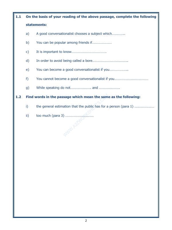 A2ZWorksheets:English-Reading-Comprehension Passage-41