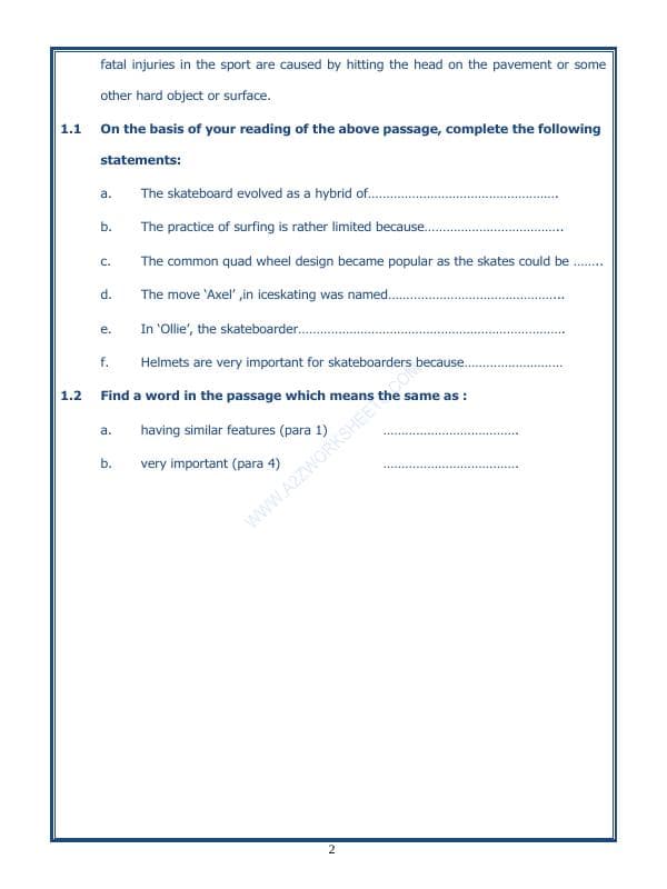 A2ZWorksheets:English-Reading-Comprehension Passage-44