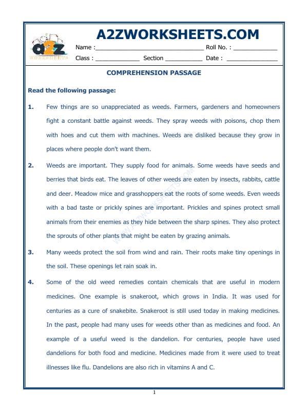 Comprehension Passage-50