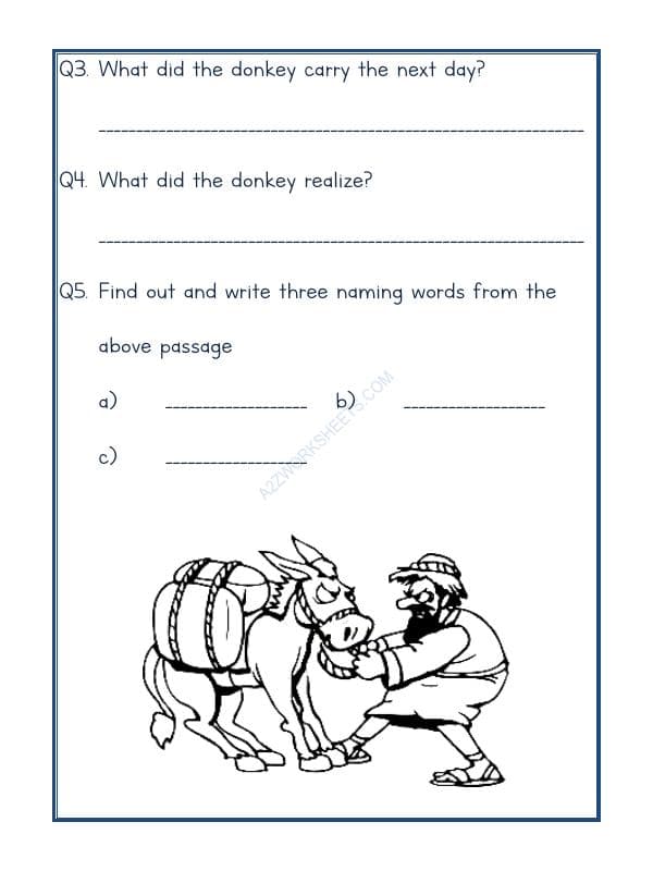 A2ZWorksheets:English-Reading-Comprehension Passage-29