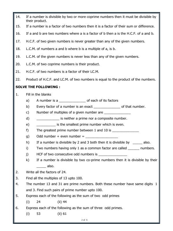 A2ZWorksheets:Maths-Numbers-Playing With Numbers (Factors And Multiples)