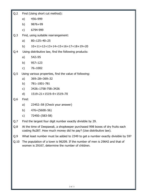 A2ZWorksheets:Maths-Numbers-Whole Numbers
