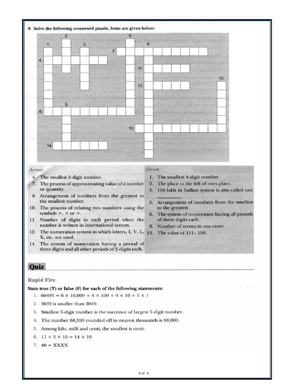 A2ZWorksheets:Maths-Numbers-Number System