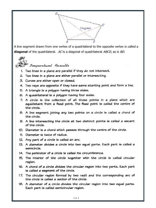 A2ZWorksheets:Maths-Geometry-Basic Geometrical Ideas