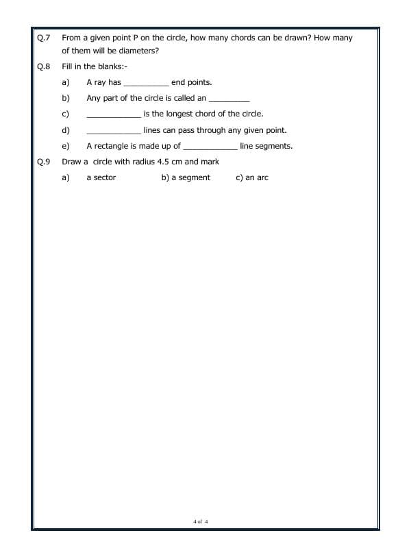 A2ZWorksheets:Maths-Geometry-Basic Geometrical Ideas