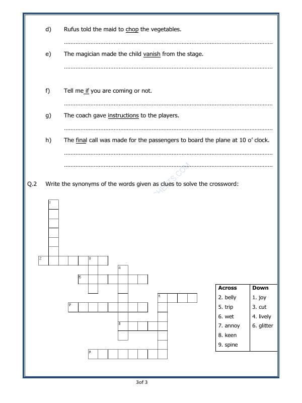 A2ZWorksheets:English-Grammar-Synonyms