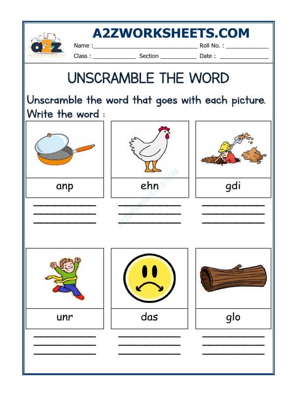 Unscramble The Words-01