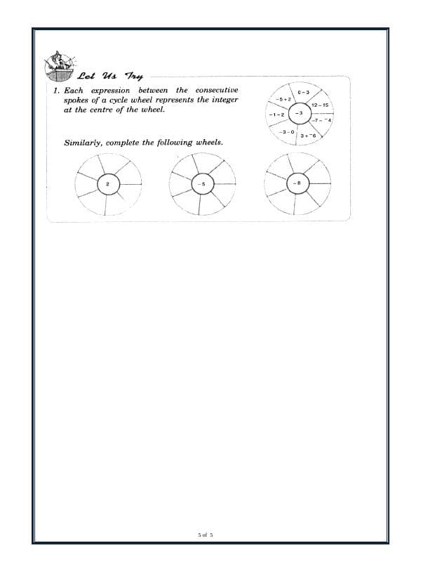 A2ZWorksheets:Maths-Integers-Integers